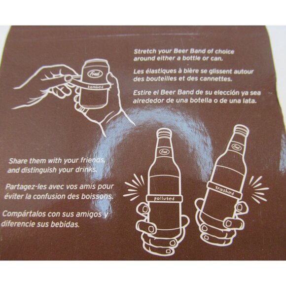 New Colorful Rubber Beer Bands for Bottle or Cans 12 in Pack - Picture 6 of 7